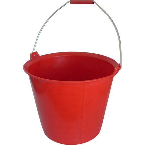Eimer PRO ROT verstärkt mit Nasen 13 Liter Henkel Durchm. 6.3 mm TALIAPLAST - 310109