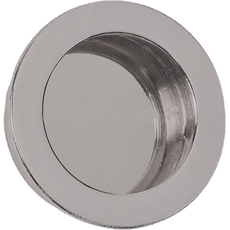 Maniglia Tonda per Porte Scorrevoli Cromo Satinato Ø 40 mm