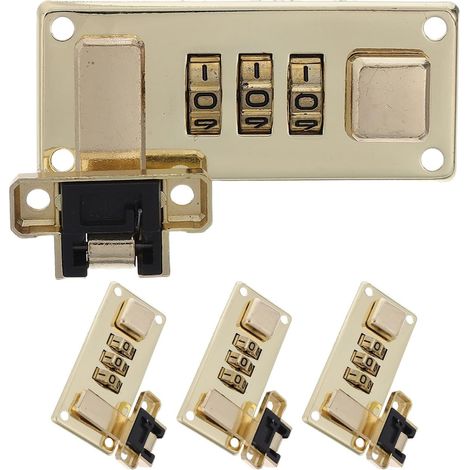 Set mit 4 Kombinations-Gepäckschlössern, 3-Wege-Verschluss (1/5)