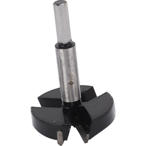 Mèche de perçage pour charnières en bois, 60 mm, en carbure de tungstène, à 3 dents.