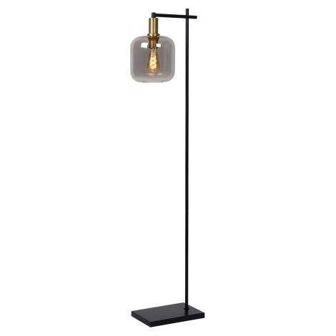 Lampe de pied Joanet noir avec verre fumé - 45794/01/65