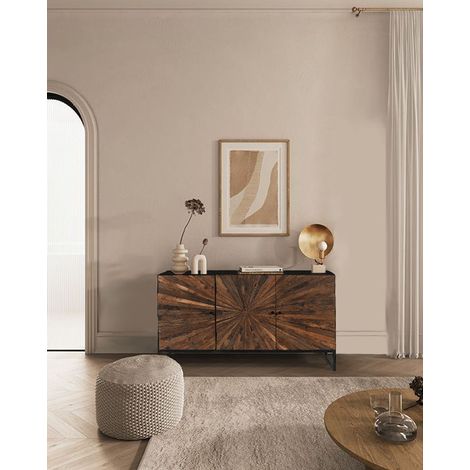 Mandala - Buffet en bois de manguier sculpté, 160 cm (1/5)