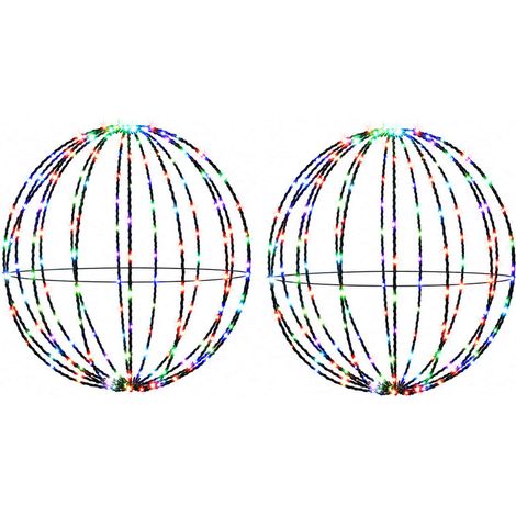 Fleuron lumineux de Noël 2 pc 384 LED Multicolore vidaXL