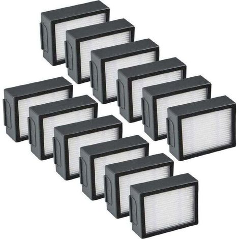 12-Pack Remplacement Filtres avec iRobot Roomba i & e i7 e5 e6 + J7 Pièces de Rechange pour Aspirateur Accessoires