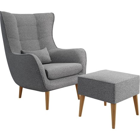 Sillón Comfivo Ulmus VII, Lambi 12, 106x80x95cm, Tapiz, Patas: Madera, 0 (1/5)