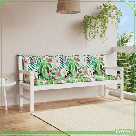 Coussins de banc de jardin - FAFEISY - 361730 - Lot de 2 - Tissu Oxford résistant à l'eau - Garnissage fibres creuses (1/5)