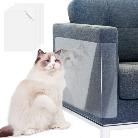 Cat Scratch Protector, 6 Pieces Anti-Claw Protectors, 31 x 45 cm Cat Sofa Protection, Anti-Scratch Protection, Anti-Scratch Protectors for Furniture Sofa Table Door (1/5)