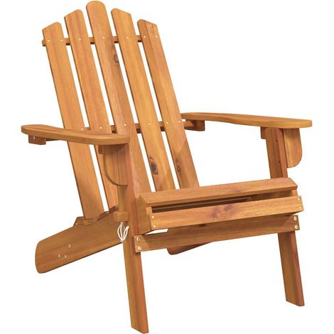 Garden Chair  Natural wood  Solid Acacia wood  Standard  Foldable vidaXL (1/5)