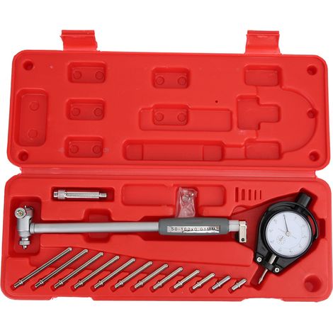 SUNXURY Jauge d'alésage à cadran avec 12 têtes de mesure, haute précision 0.01mm 50-160mm (1/5)
