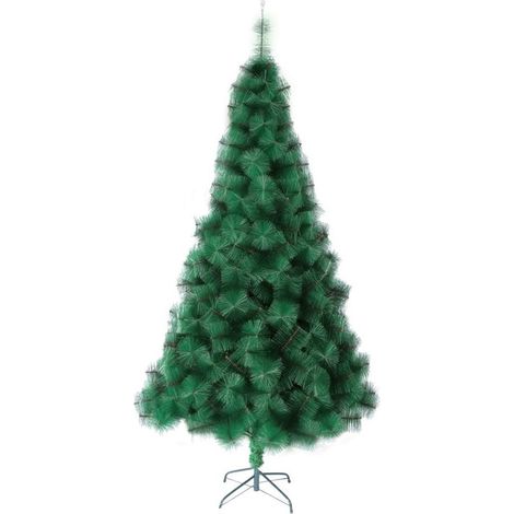 Sapin de Noël artificiel détachable "Paring" Ø100x180cm coloris vert et blanc (non lumineux)