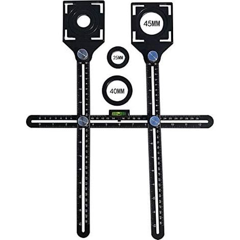 Règle de mesure multi-angle,outil de modèle en alliage d'aluminium,règle pliable pour designers,constructeurs,charpentiers,carreleurs,artisans GROOFOO