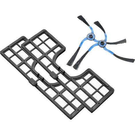 Trade-Shop Set-Angebot 2x Staubsaugerfilter + 2x Seitenbürsten für viele Samsung Saugroboter wie SR8751 SR8752 SR8759 SR8845 VC-RM72VR ersetzt VR10F71 VR20H90 (1/2)