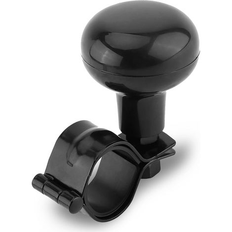 Pomello dello sterzo universale per auto, pomello dello sterzo a sfera girevole, leva dello sterzo per trattore camion (nero) (1/5)