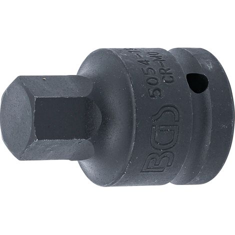 Punta de vaso de impacto  entrada 20 mm (3/4")  hexágono interior 19 mm (1/2)