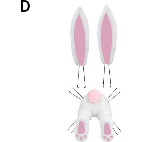 Décorations de Pâques à faire soi-même : couronne avec oreilles et fesses de lapin