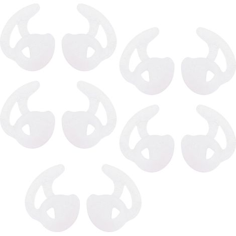 5 paires d'embouts auriculaires en silicone blanc, souples et confortables, pour écouteurs de talkie-walkie. (1/5)