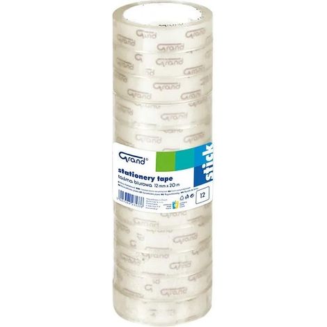 Ruban adhésif de bureau 12 mm x 20 m (12 pièces) grand