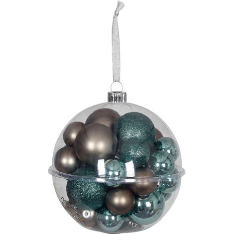 Weihnachtsbaumkugeln 4-6cm 30-teiliges Set Baumschmuck Christbaumkugeln grün