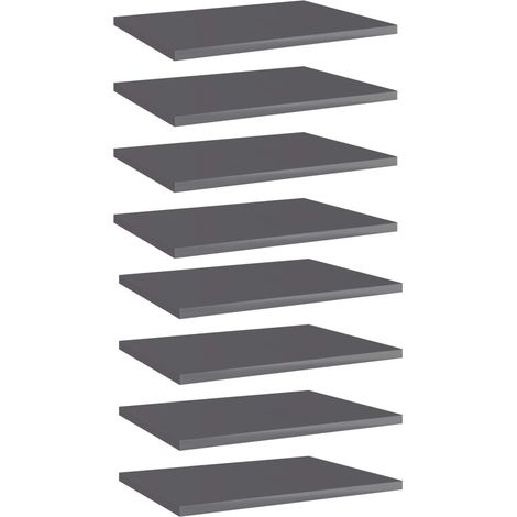 Bücherregal-Bretter 8 Stk. Hochglanz-Grau 40x30x1,5 cm vidaXL (1/5)