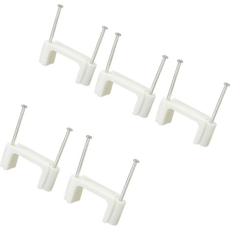 TRU COMPONENTS TC-DNF24203 Nagelschellen 1593095 Bündel-Ø-Bereich 24 mm (max) zweilaschig Weiß 100