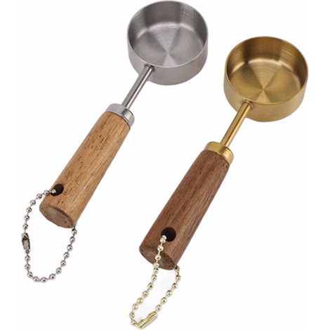 Cuillères doseuses 14 ml en bois massif, précises et texturées, idéales pour ingrédients liquides et secs (1/5)