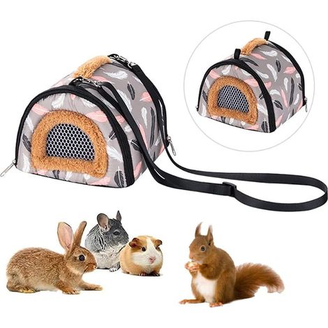 Sac de transport ZYYRSS pour petits animaux (rats, phalangers volants, cochons d'Inde, chinchillas, hamsters, hérissons) - Sac suspendu respirant pour les voyages en extérieur (bleu foncé)