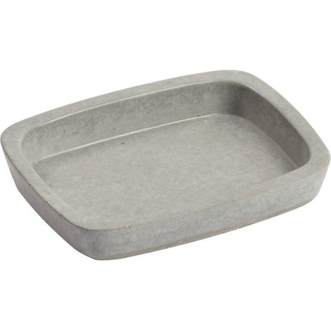 METAFORM - PORTA SAPONE DA APPOGGIO SERIE HORUS GRIGIO MANHATTAN (1/2)