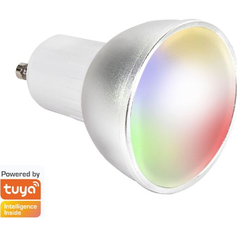 LOGILINK Wi-Fi Smart LED-Spot SH0118, GU10, 4 W, 330 lm, WW, KW + RGB (1/2)