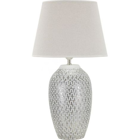 Lampada da tavolo Wave in resina con motivo a onde Ø35x65 cm (1/5)
