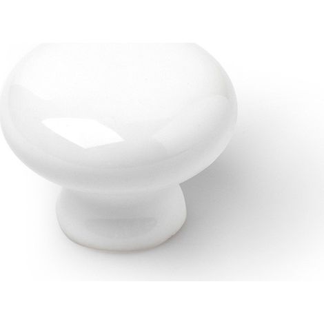 Pomo para Mueble  Estilo Clásico  Fabricado en Porcelana  Acabado en Blanco  Medidas 353526 mm  Sistema de Fijación  Incluye Tornillos M4  4 Unidades - (1/5)