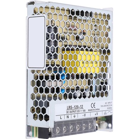Alimentation à découpage BERM 120W 85264VAC, transformateur avec voyant LED, driver LRS-120-12 (1/5)