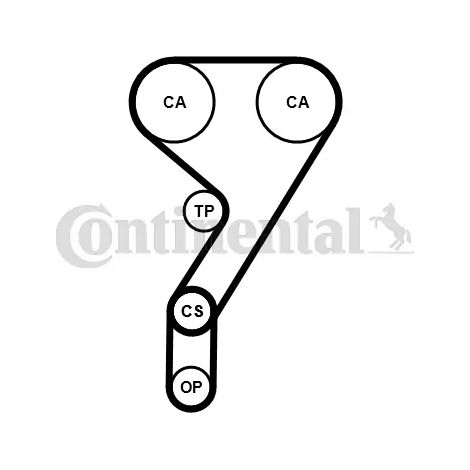 Pompe à eau + kit de courroie crantée Continental CT1189WP2PRO FORD
