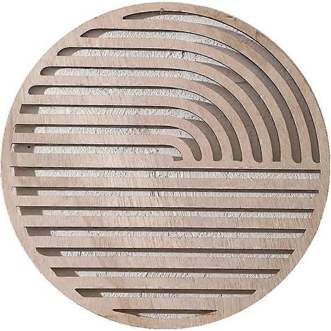 Applique murale décorative en bois massif sculpté, style européen, avec fond en bois et pendentif décoratif pour la maison (MS9027) (1/5)
