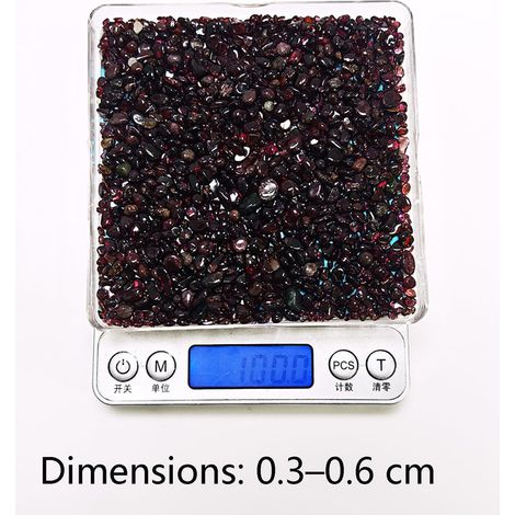 Gravier de Grenat Rouge Naturel 0.3-0.6 cm Substrat pour Aquarium Vases Plantes Succulentes et Décoration de Jardin Récréative 100g
