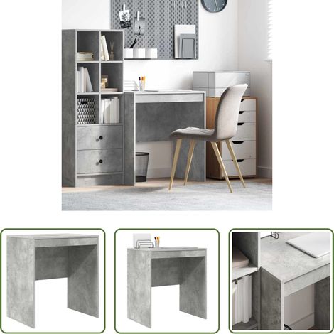 vidaXL Schreibtisch für Büro - Schreibtisch Beton Grau 70 x 50 x 76 cm (1/5)
