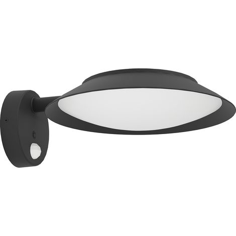 Applique Solare Esterno Contemporaneo Cerrisi Policarbonato Nero E Bianco Led