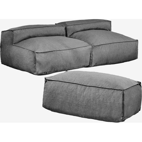 Divano modulare da giardino a 2 pezzi con pouf Dojans SKLUM            