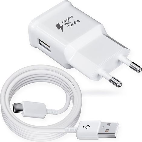 Chargeur Rapide + 2 M Cable USB-C Compatible avec Samsung Galaxy S21,S20 FE,S10,S9,S8 Plus,A52,A52S,A53,A54,A34,A33,A14,A13,Z Flip3,Z Fold3,M53,M52 5G Telephone Chargeur Type C Charge Rapide (1/5)