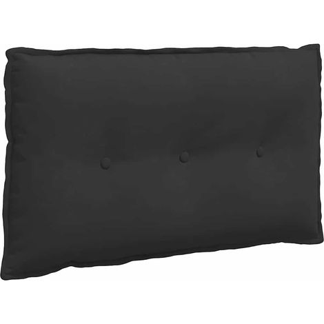 Back Pillow Black 80 x 50 cm Microfibre Fabric vidaXL