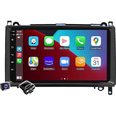 Autoradio, integrazione smartphone, lettore audio, compatibile con Mercedes Benz W169 W245 B200 W906 Sprinter W639 Vito, wireless, telecamera DVR 4-64G, quad-core (1/2)