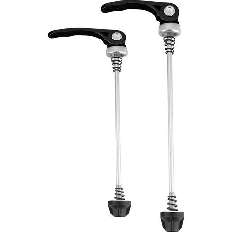 1 Paire d'Axes Rapides pour VTT et Vélo de Route - Jeu de Broches de Roue Avant et Arrière (Noir) (1/5)