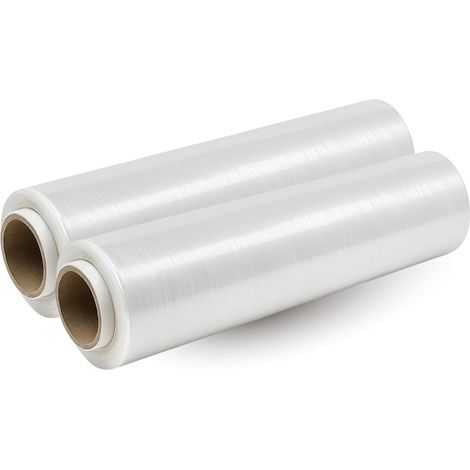 Lot de 2 Rouleaux de Film Étirable Transparent 50x200 m pour Emballage (1/5)