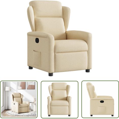 Maison Exclusive - Relaxsessel Creme Stoff (1/5)