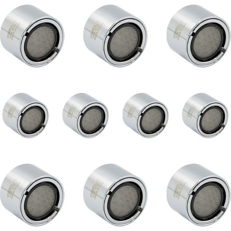 10x Chrom Düse Strahlregler Mischdüse diebstahlsicher 22F IG 12L/min.