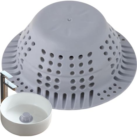 Collecteur De Cheveux pour Drain De Douche Bouchon Anti-Bouchage  Couvercle De Drain D'Évier Pliable En Silicone Salle De Bain Douche Évier Lavabo Sol Cuisine Buanderie Drainage (1/5)