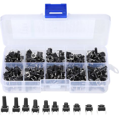 Lot de 200 interrupteurs tactiles, kit d'accès industriel, pièces mécaniques 10W, interrupteurs à bascule 200 pièces (1/5)