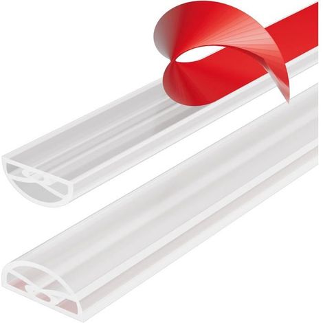 Barrière de douche pliable avec seuil anti-eau, adaptée à l'accès en fauteuil roulant (2 m, transparente) (1/5)