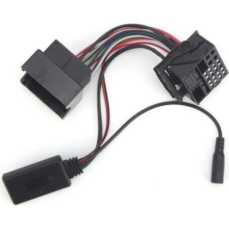 Adaptateur audio Bluetooth 5.0 AUX 12 broches avec microphone Cble de 59,1 pouces pour Opel CD30 CDC40 CD70