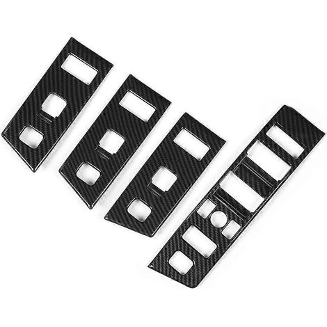 4-teiliges Set Fensterheberschalter-Abdeckungen in Carbonfaser-Optik, passend für Range Rover Evoque L551 2020