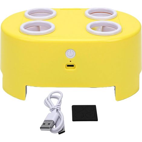 Boîte à Fromage Interactive 3 en 1 avec Plumes de Chat (Jaune) (1/5)
